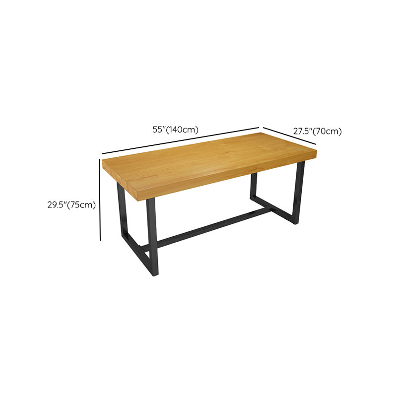 Industrial 1/3/5 Pieces Dining Set Rectangle Pine Wood Dining Table for Cafe