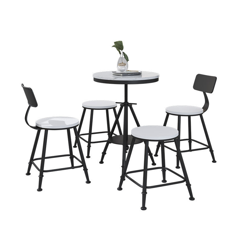 Modern 1/5 Pieces Dining Set Round Wood Dining Table Set for Dining Room
