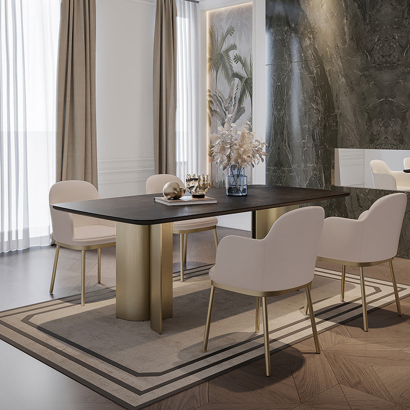 1/4/5/7 Pieces Designer Style Rectangle Dining Set Sintered Stone Top Dinette Table Set