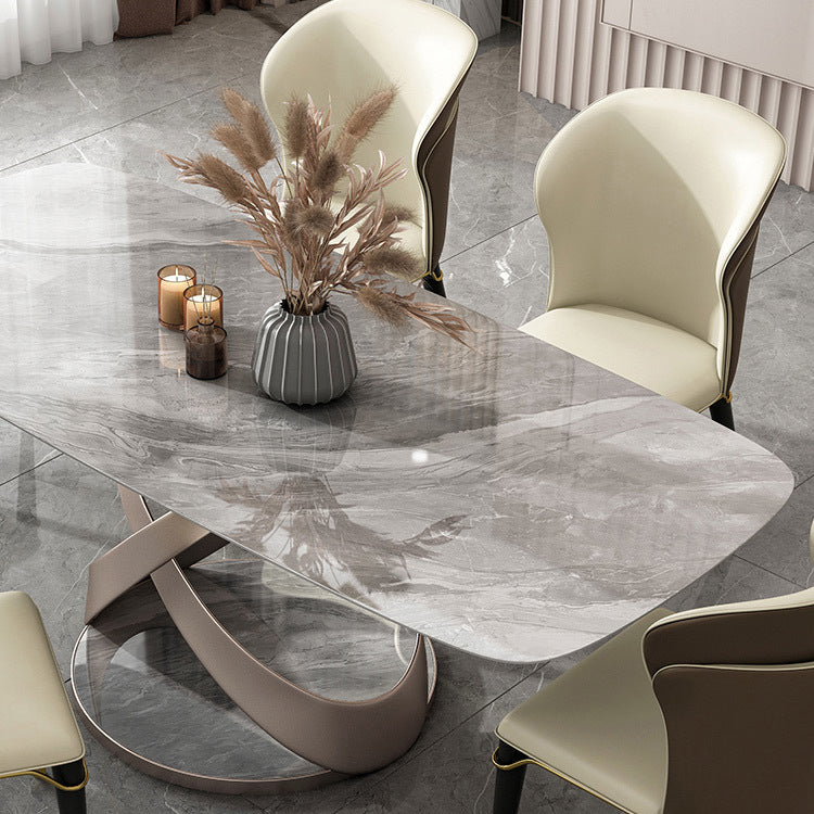 Nordic 1/4/5/6 Pieces Rectangle Dining Set Sintered Stone Top Dinette Table Set