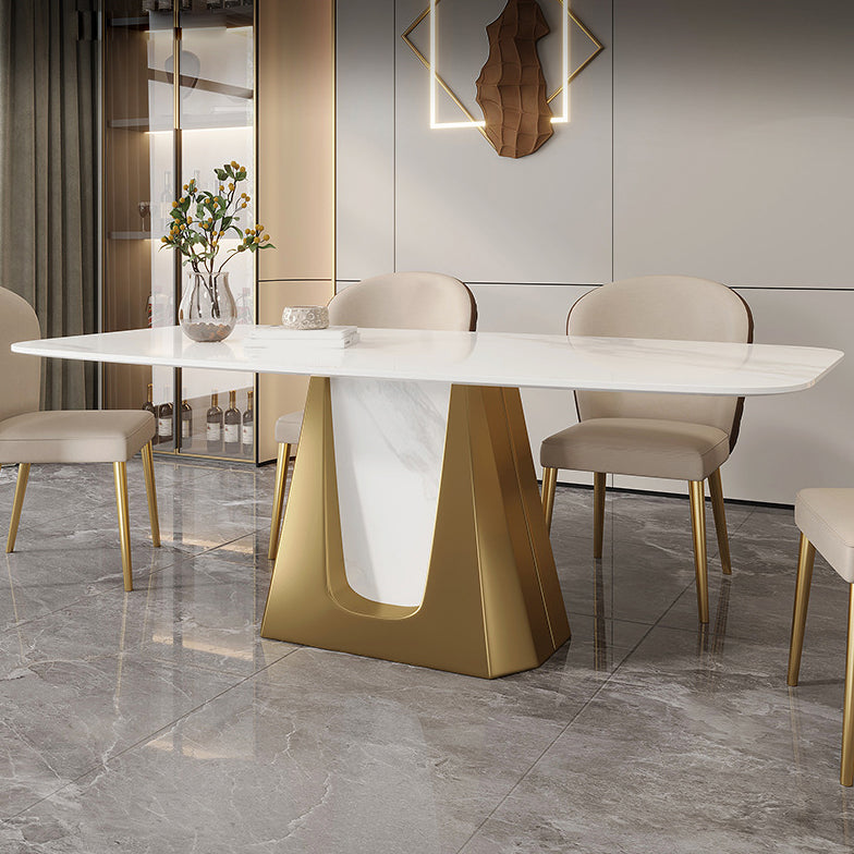 1/3/4/5/7 Pieces Luxurious Rectangle Dining Set Sintered Stone Top Dinette Table Set