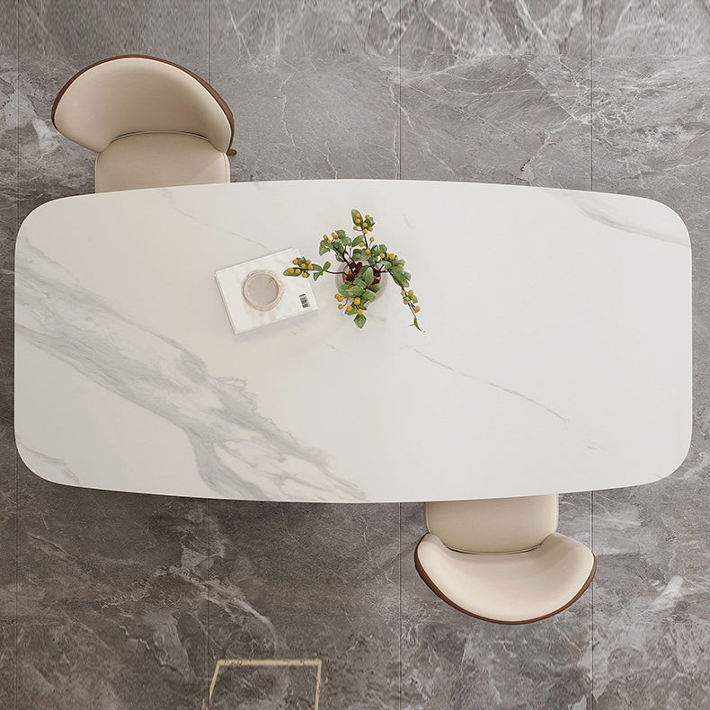 1/3/4/5/7 Pieces Luxurious Rectangle Dining Set Sintered Stone Top Dinette Table Set