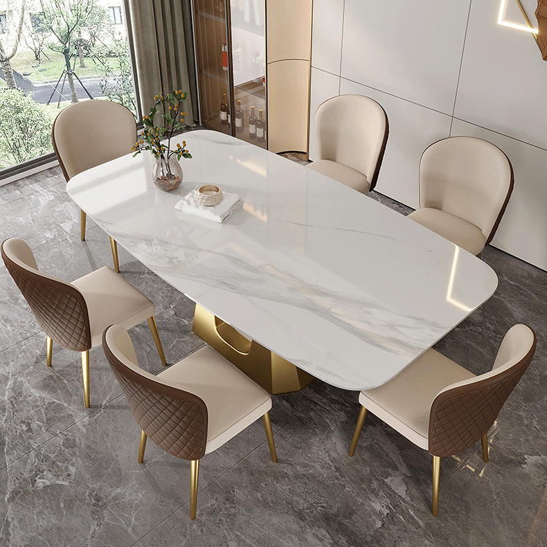 1/3/4/5/7 Pieces Luxurious Rectangle Dining Set Sintered Stone Top Dinette Table Set