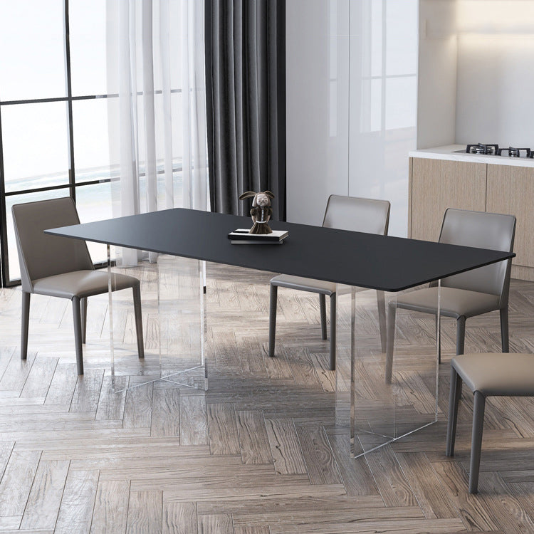 Sintered Stone Top Table Set 1/4/5/6 Pieces Designer Style Rectangle Dining Set