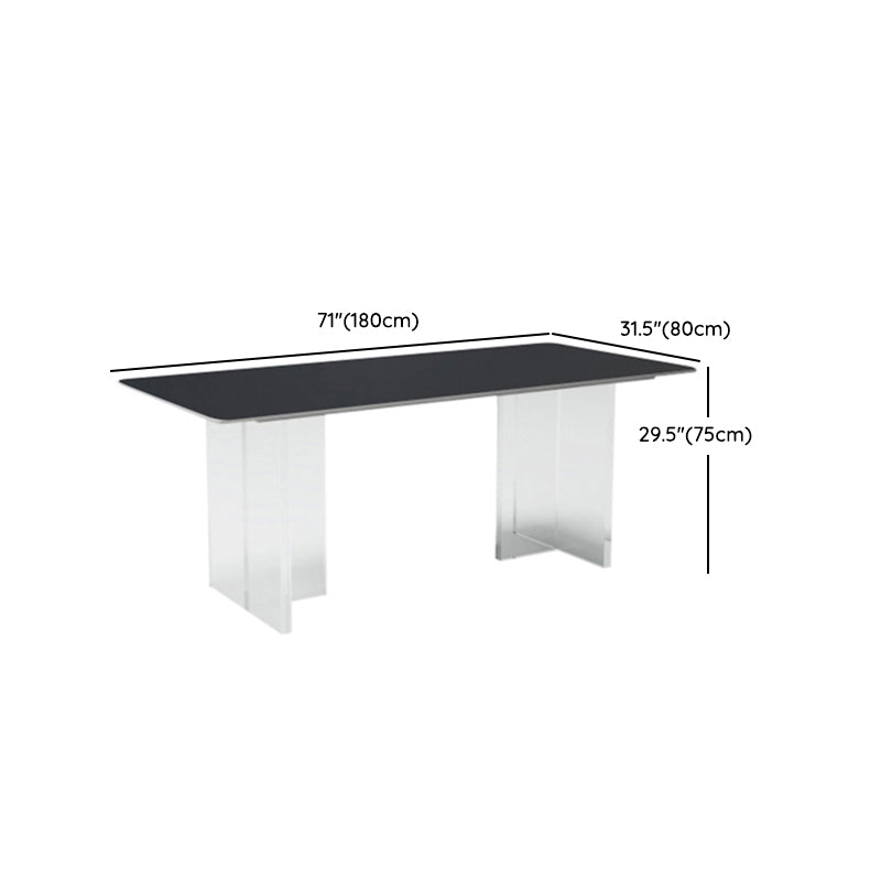 Sintered Stone Top Table Set 1/4/5/6 Pieces Designer Style Rectangle Dining Set