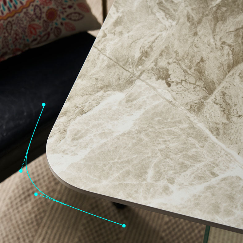 Modern Dining Set 1/7 Pcs Glass Base Dining Table with Solid Wood Arm Chairs