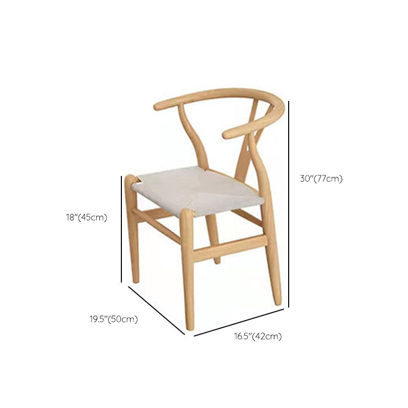 Natural Finish Solid Wood Dining Set 1/7 Pieces Modern Dinette Set with Wooden Chairs