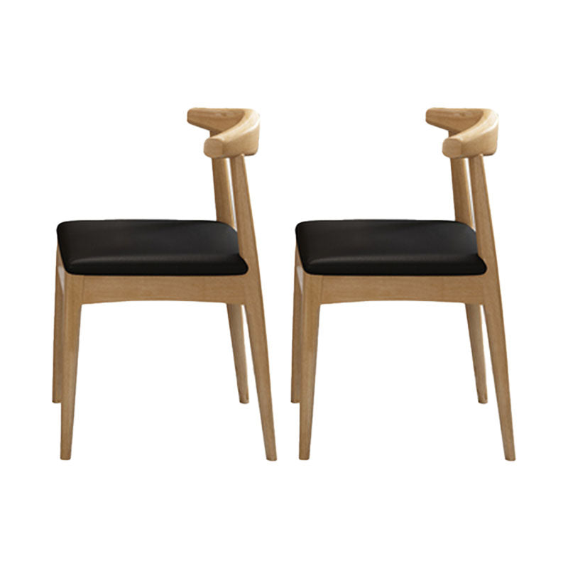 Traditional Dining Table Set 1/2/5/7 Pcs Solid Wood Dining Table and Cow Horn Chairs