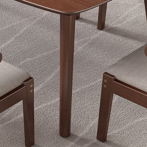 Traditional Dining Table Set 1/2/5/7 Pcs Solid Wood Dining Table and Cow Horn Chairs