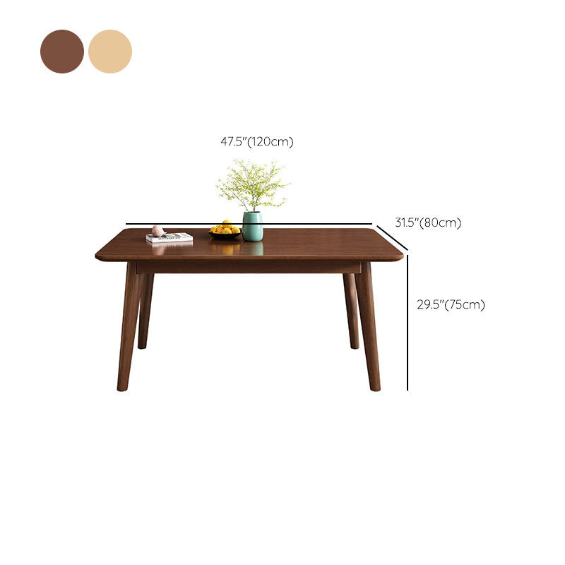 Traditional Dining Table Set 1/2/5/7 Pcs Solid Wood Dining Table and Cow Horn Chairs