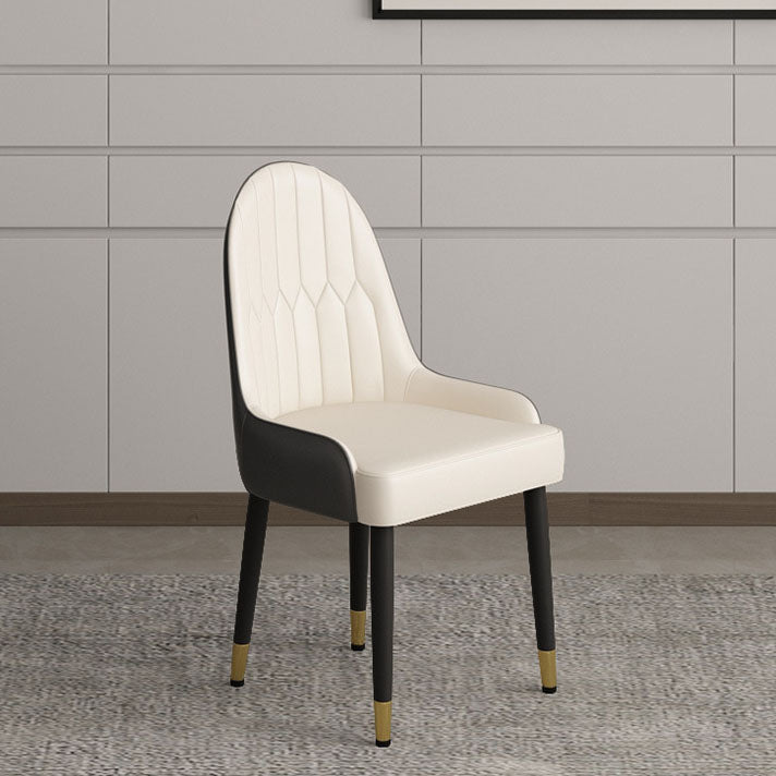 Contemporary Black Dining Table Set 1/2/7 Pieces Metal Dining Set with Padded Chairs