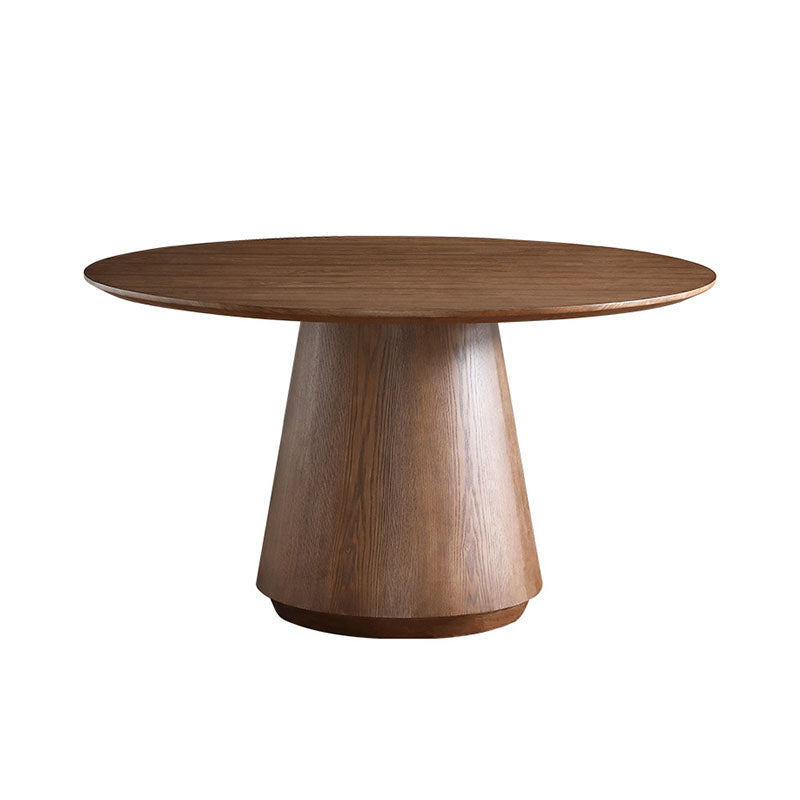 Round Dining Table Set 1/4/5/7 Pcs Solid Wood Dining Table and Solid Back Chairs