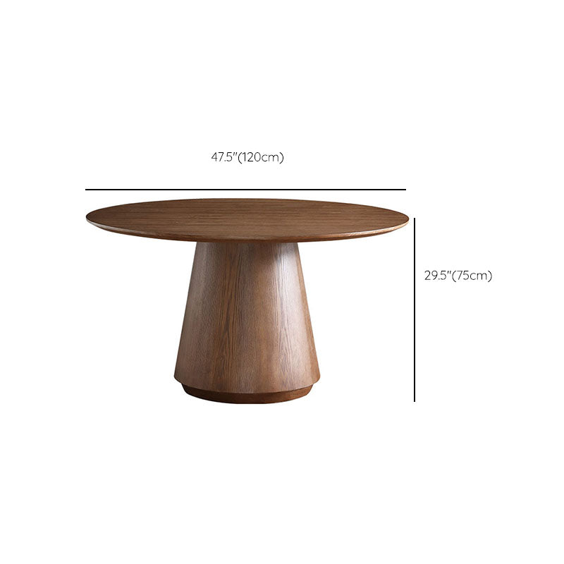 Round Dining Table Set 1/4/5/7 Pcs Solid Wood Dining Table and Solid Back Chairs