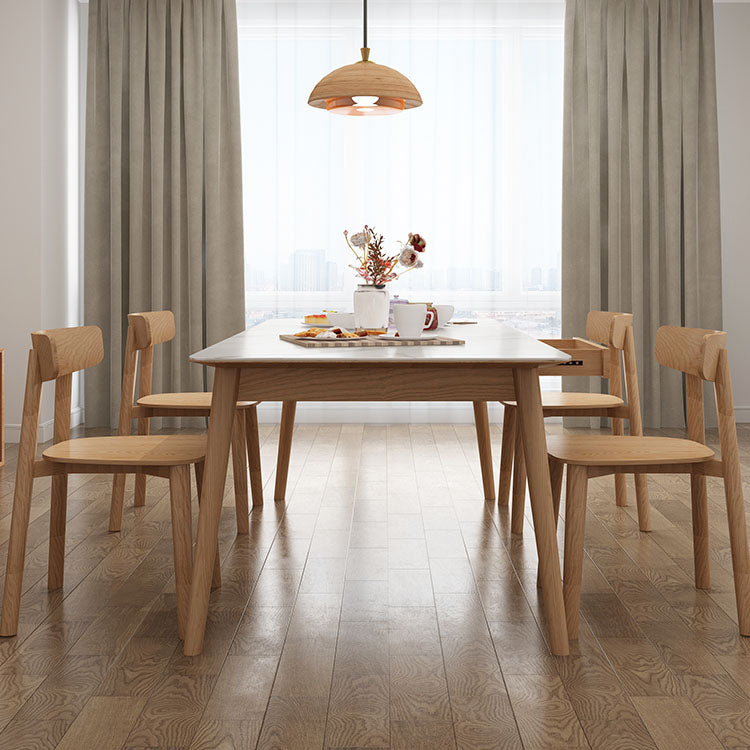 White Stone Top Dining Set for Home 1/2/5 Pieces Modern Dinette Set