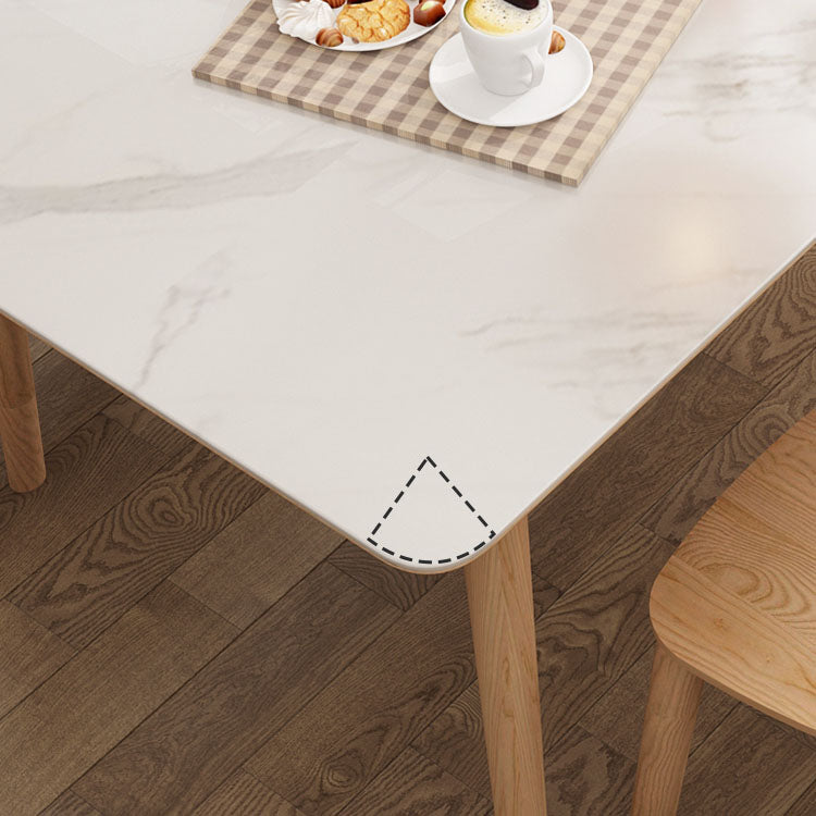 White Stone Top Dining Set for Home 1/2/5 Pieces Modern Dinette Set