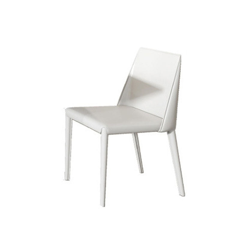 Glam Dinette Set with Solid Back Chairs 1/2/4/6/7/8 Pieces Glossy White Dining Table Set