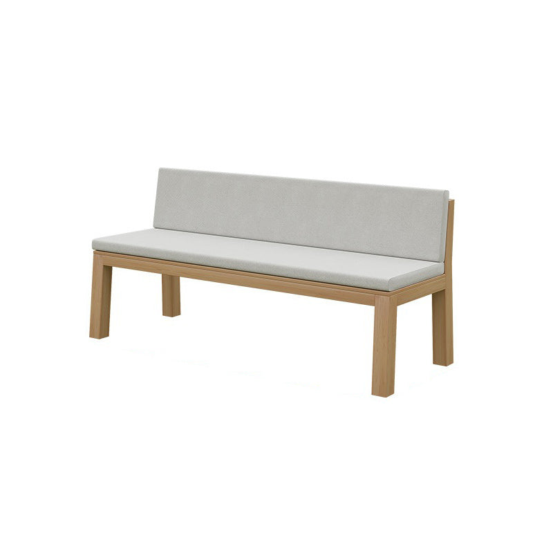 Fabric 2/3-seater Settee Modern Armless Settee with Wood Accents
