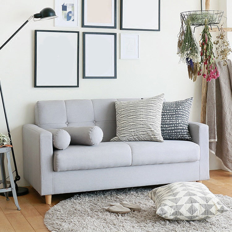 30.31" H Cotton Blend Square Arm Tufted Sofa for Living Room