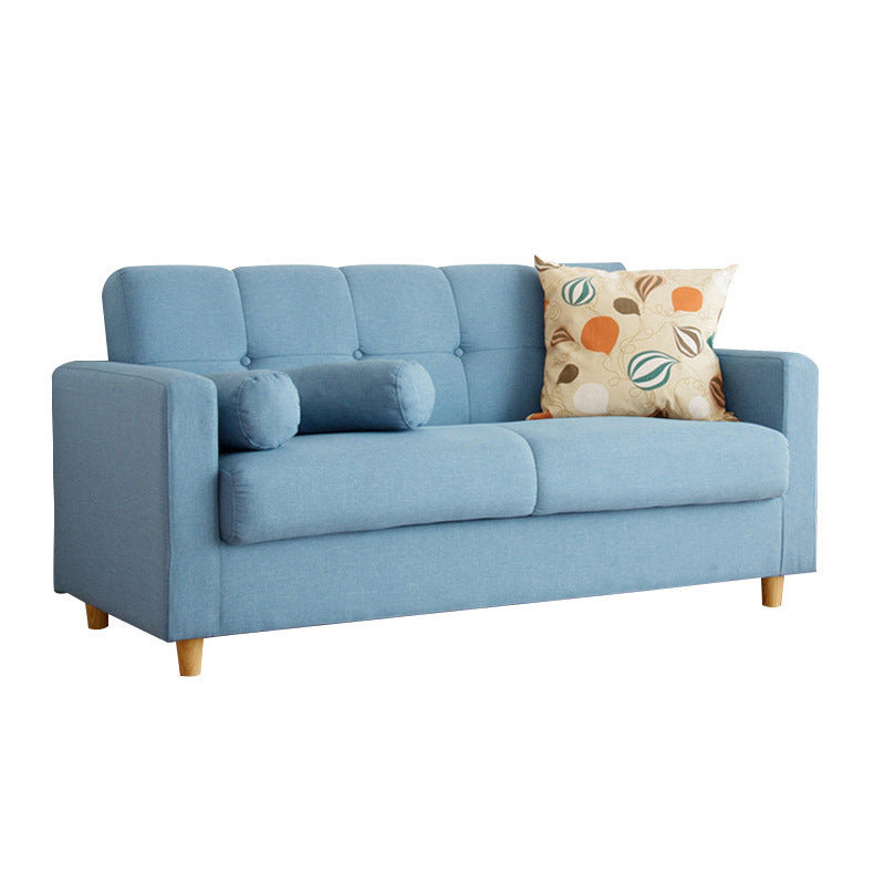 30.31" H Cotton Blend Square Arm Tufted Sofa for Living Room