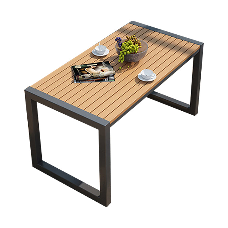 Modern Rectangular Picnic Table 1/3 Piece Reclaimed Wood Picnic Table
