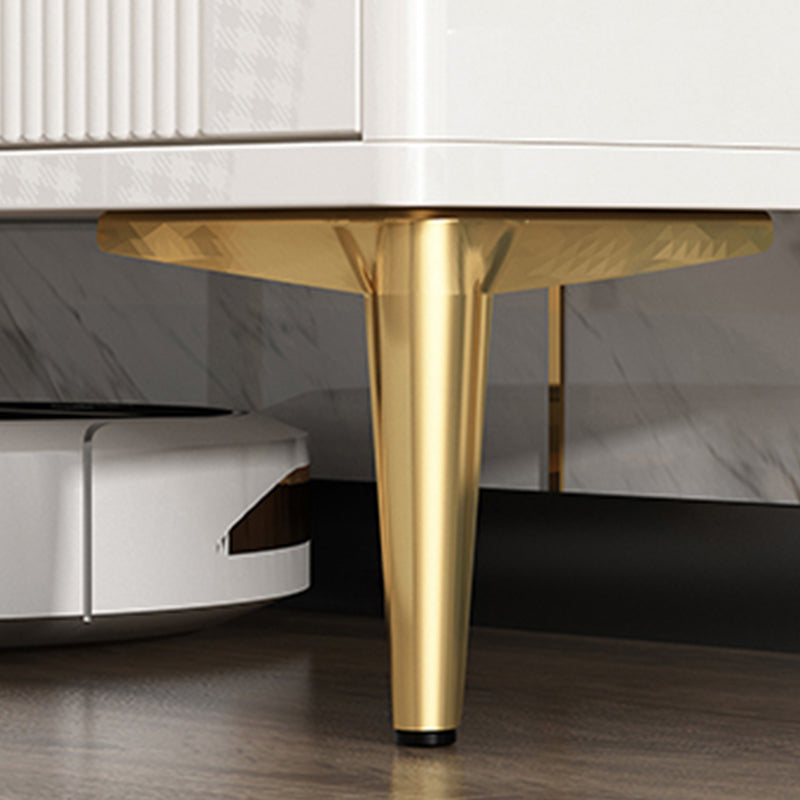 Glam Chest Bedroom Stone 16" Wide Storage Chest in White with Drawers