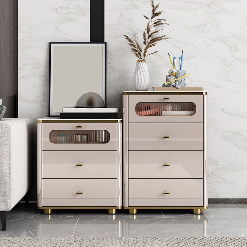 Glam Storage Chest Dresser Stone Storage Chest with 3/4/5 Drawers