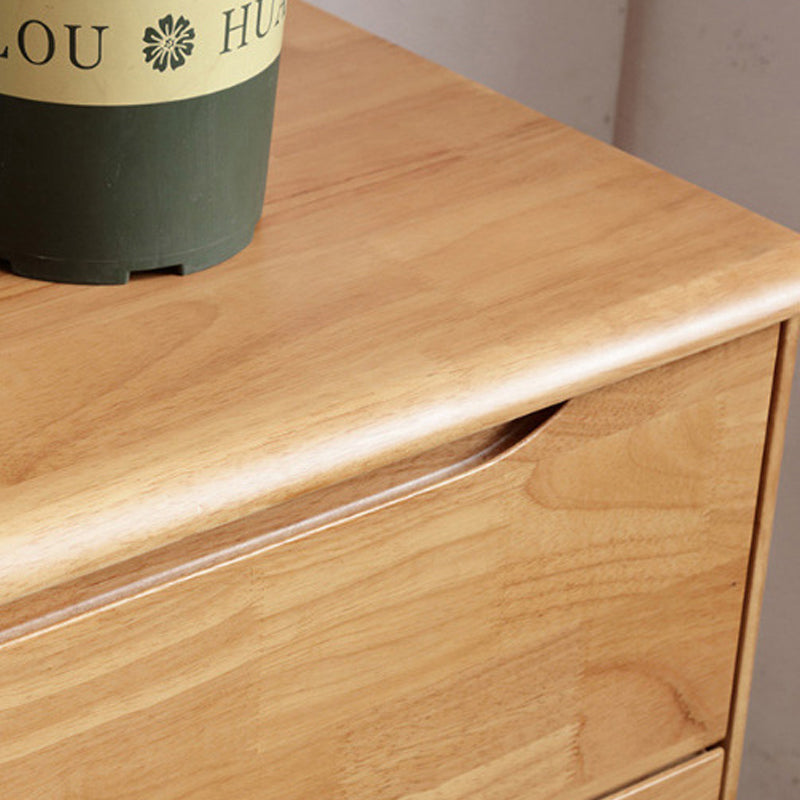 Rubber Wood Contemporary Storage Chest Bedroom Chest with Drawers
