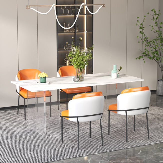 Modern Stone Top Dining Table Set 1/2/5 Pieces Dinette Set for Kitchen