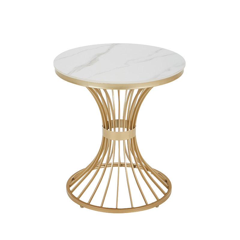 Stone Top Round Dining Table Set for Home 1/3/4/5 Pieces Modern Dinette Set