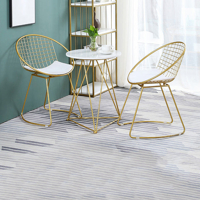 Modern Round Dining Set with Metal Chairs 1/3 Pieces Stone Top Dinette Set for Kitchen