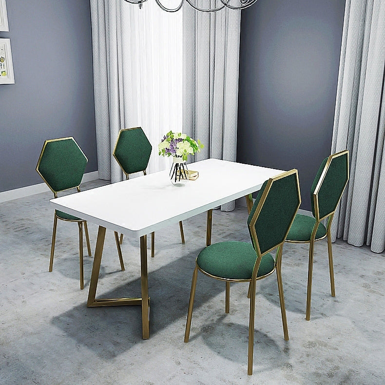 Solid Wood Dining Set with Velvet Chairs 1/3/5/7 Pieces Dinette Set for Home