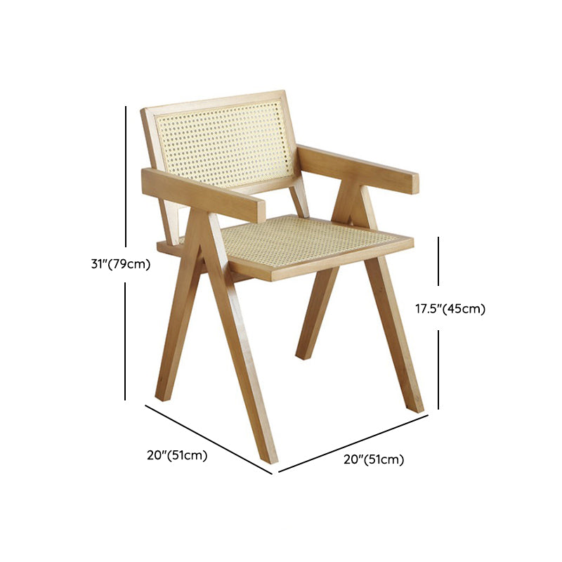 Wood Top Dining Table Set with Acrylic Base 1/4/5 Pieces Brown Dinette Set for Kitchen