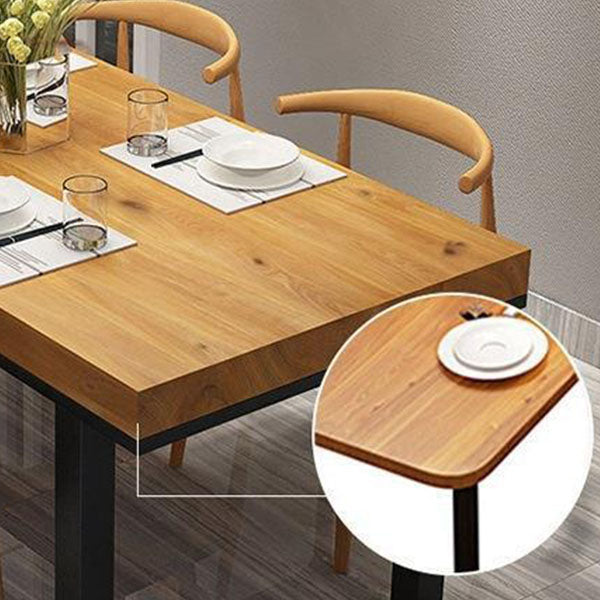 Modern 1/5 Pieces Dining Set Rectangle Wood Dining Table for Living Room