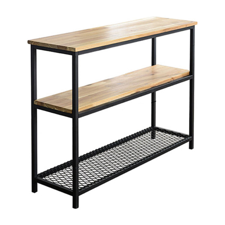 Mid-Century Modern Console Accent Table Antique Finish Console Sofa Table in Wood