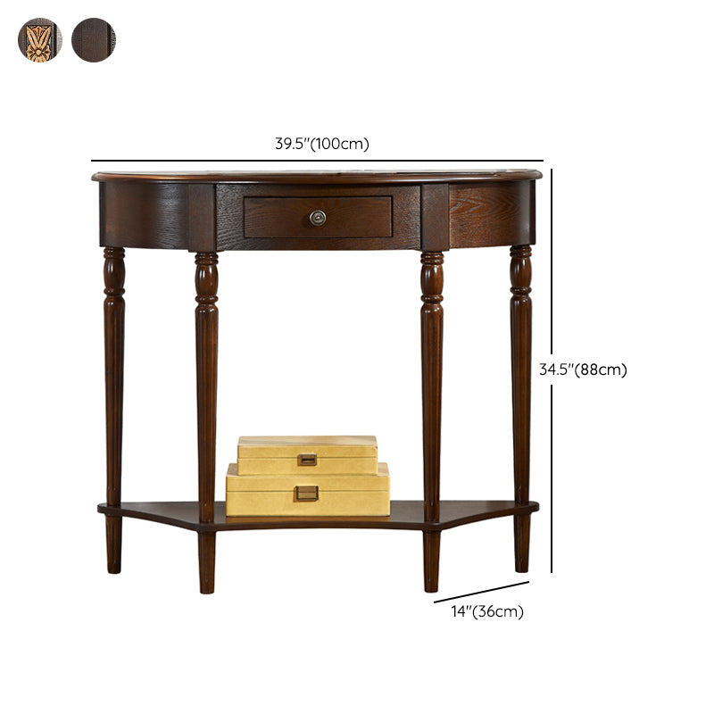 Mid-Century Modern Console Table Antique Finish Console Sofa Table