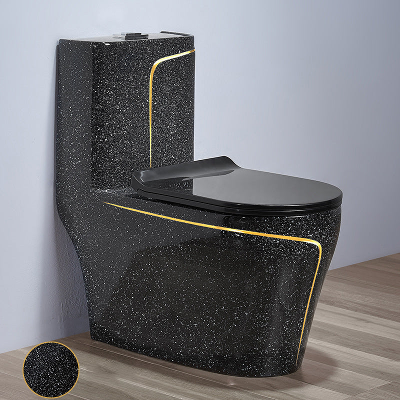 Floor Mount Flush Toilet Traditional One-Piece Toilet with Slow Close Seat