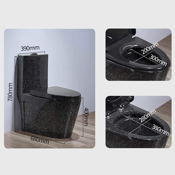 Floor Mount Flush Toilet Traditional One-Piece Toilet with Slow Close Seat