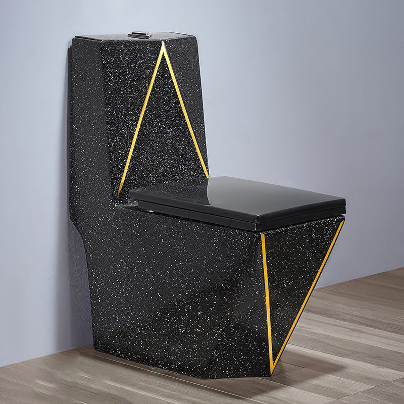 Floor Mount Flush Toilet Traditional One-Piece Toilet with Slow Close Seat