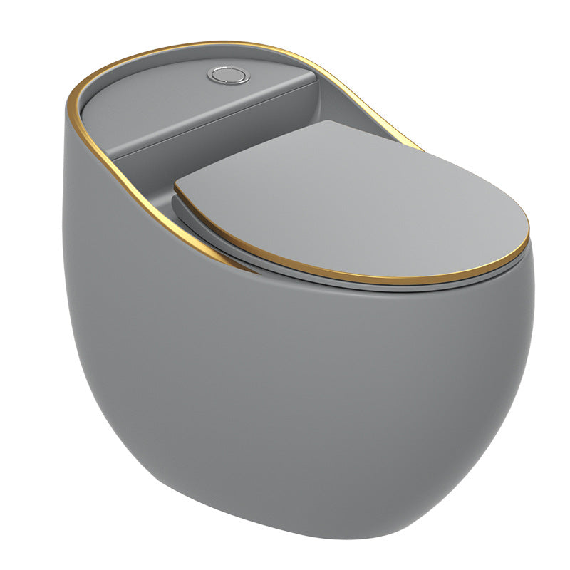 Modern Siphon Jet Toilet Bowl Round Flush Toilet with Seat for Bathroom