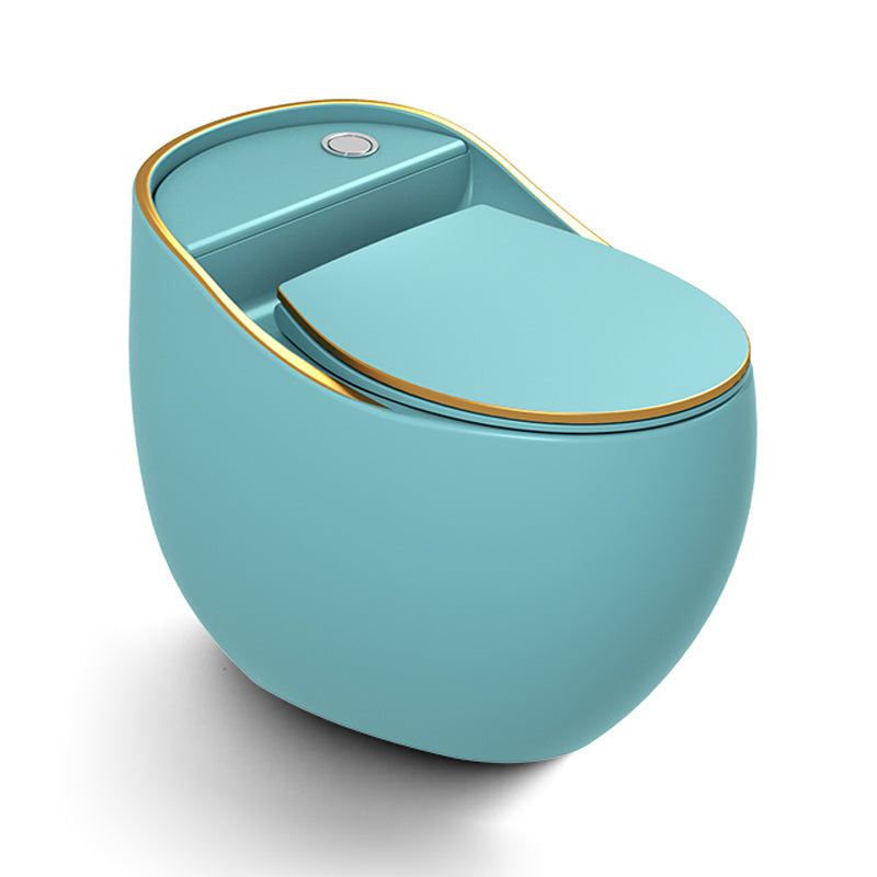 Modern Siphon Jet Toilet Bowl Round Flush Toilet with Seat for Bathroom