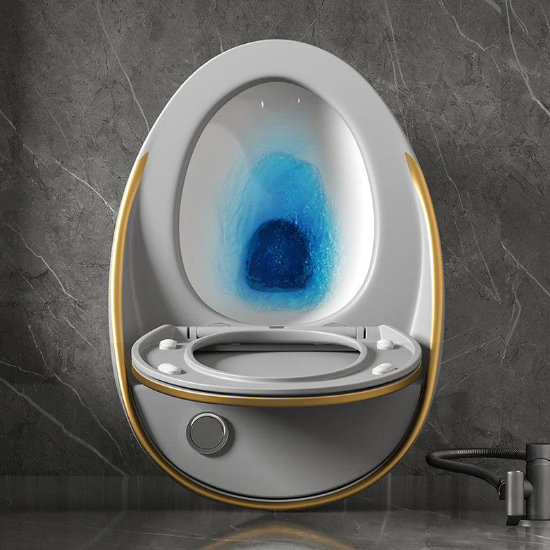 Modern Siphon Jet Toilet Bowl Round Flush Toilet with Seat for Bathroom