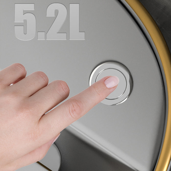 Modern Siphon Jet Toilet Bowl Round Flush Toilet with Seat for Bathroom