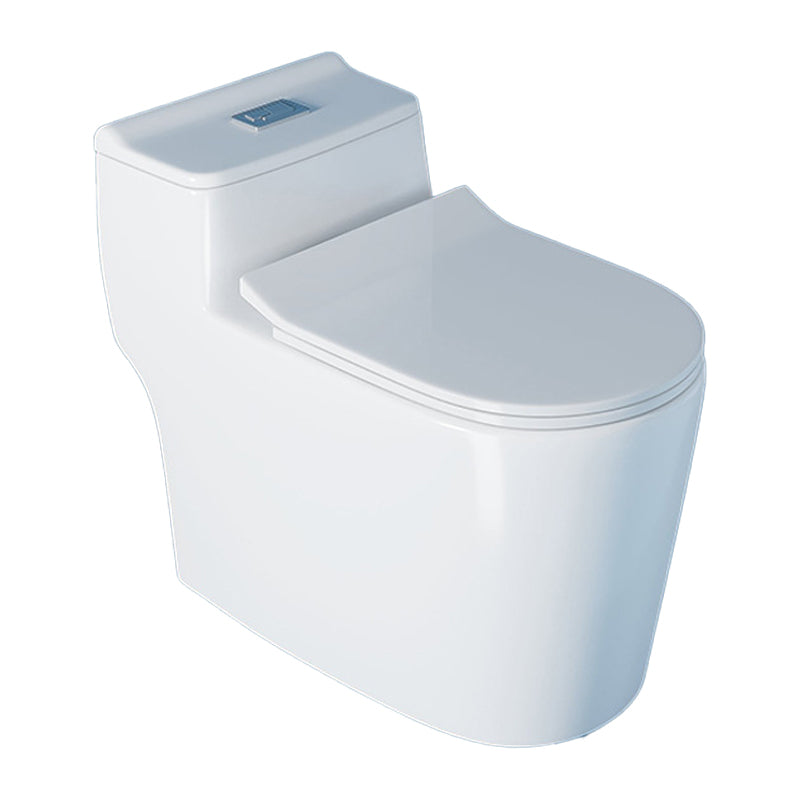 Contemporary One Piece Toilet Floor Mounted White Toilet Bowl for Washroom