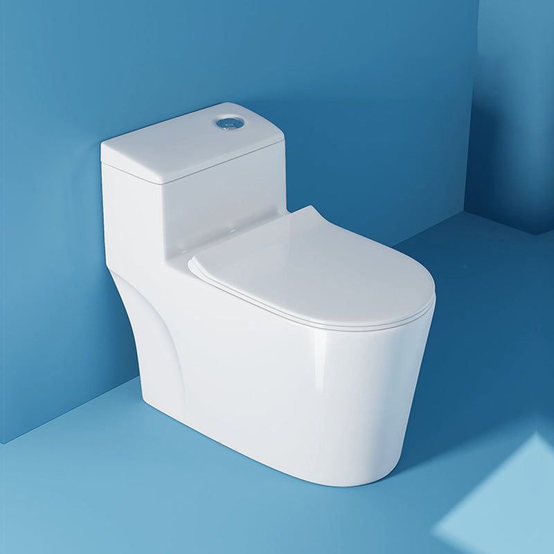 Contemporary One Piece Toilet Floor Mounted White Toilet Bowl for Washroom