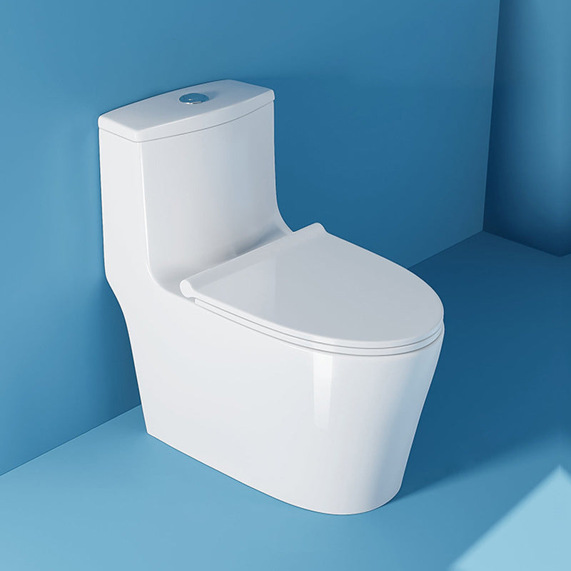 Contemporary One Piece Toilet Floor Mounted White Toilet Bowl for Washroom