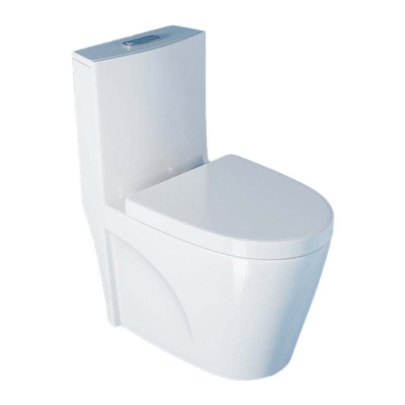 Contemporary One Piece Toilet Floor Mounted White Toilet Bowl for Washroom