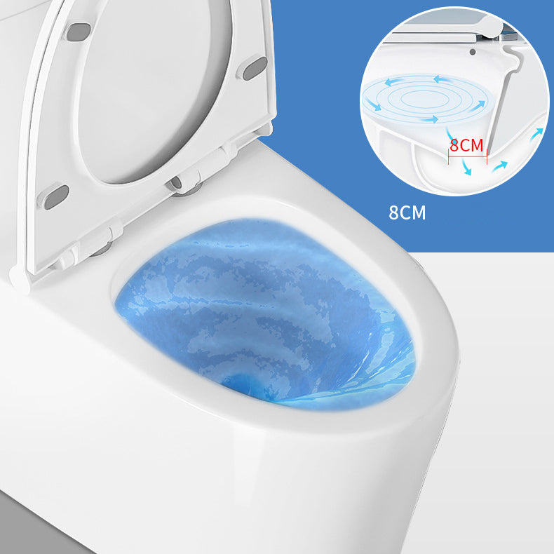 Contemporary One Piece Toilet Floor Mounted White Toilet Bowl for Washroom