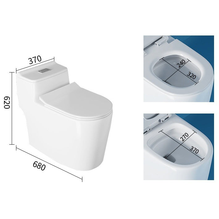 Contemporary One Piece Toilet Floor Mounted White Toilet Bowl for Washroom
