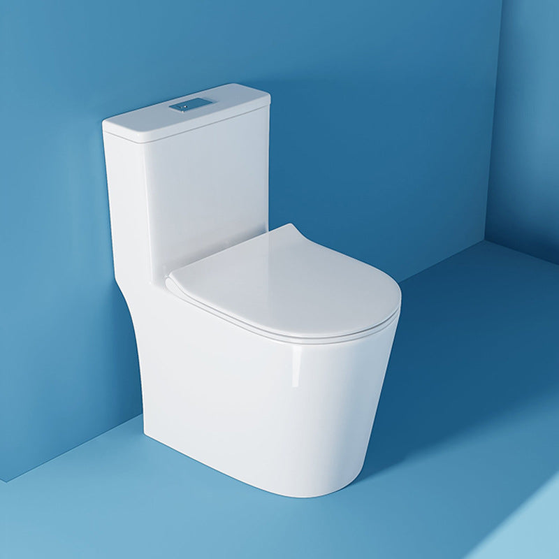 Contemporary One Piece Toilet Floor Mounted White Toilet Bowl for Washroom