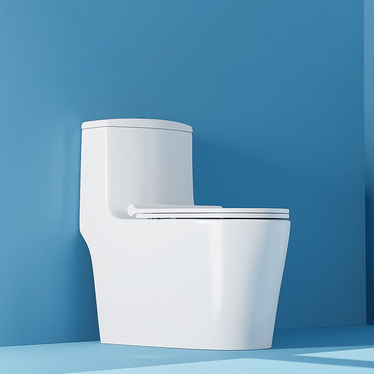 Contemporary One Piece Toilet Floor Mounted White Toilet Bowl for Washroom